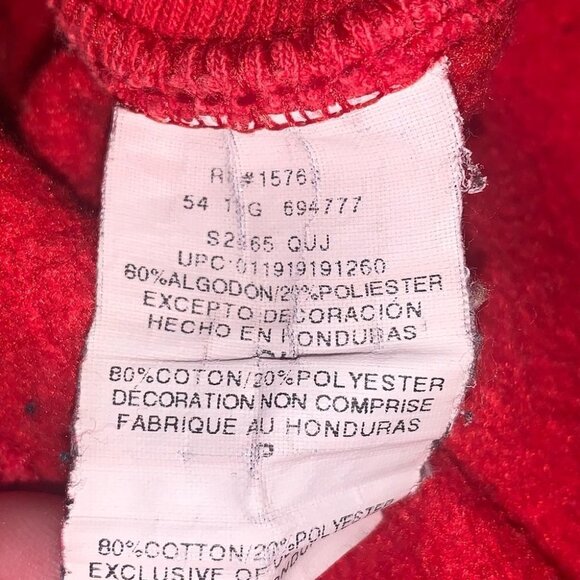 Vintage Champion Eco Authentic‎ Crewneck Sweater Pullover Red  Men’s Size Small - Picture 7 of 8